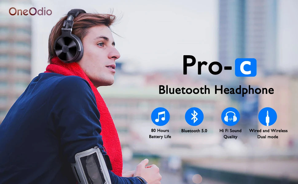 Oneodio Pro 10 DJ Headphones - Studio Monitor Over Ear Wired HiFi - Product Details