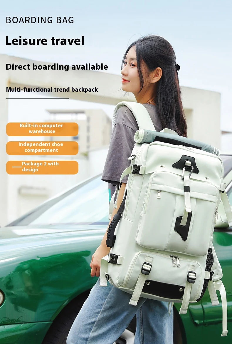55L Large Capacity Travel Bag For Men 15.6 Inch Laptop Suitcase Backpa - Close-up View