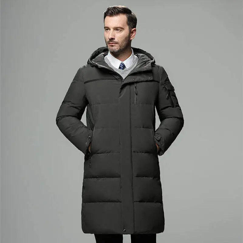 Luxury Men Down Jackets Fashion Hooded Collar Work Warm Down Filled Coat Casual Business Lightweight - Gallery image 15