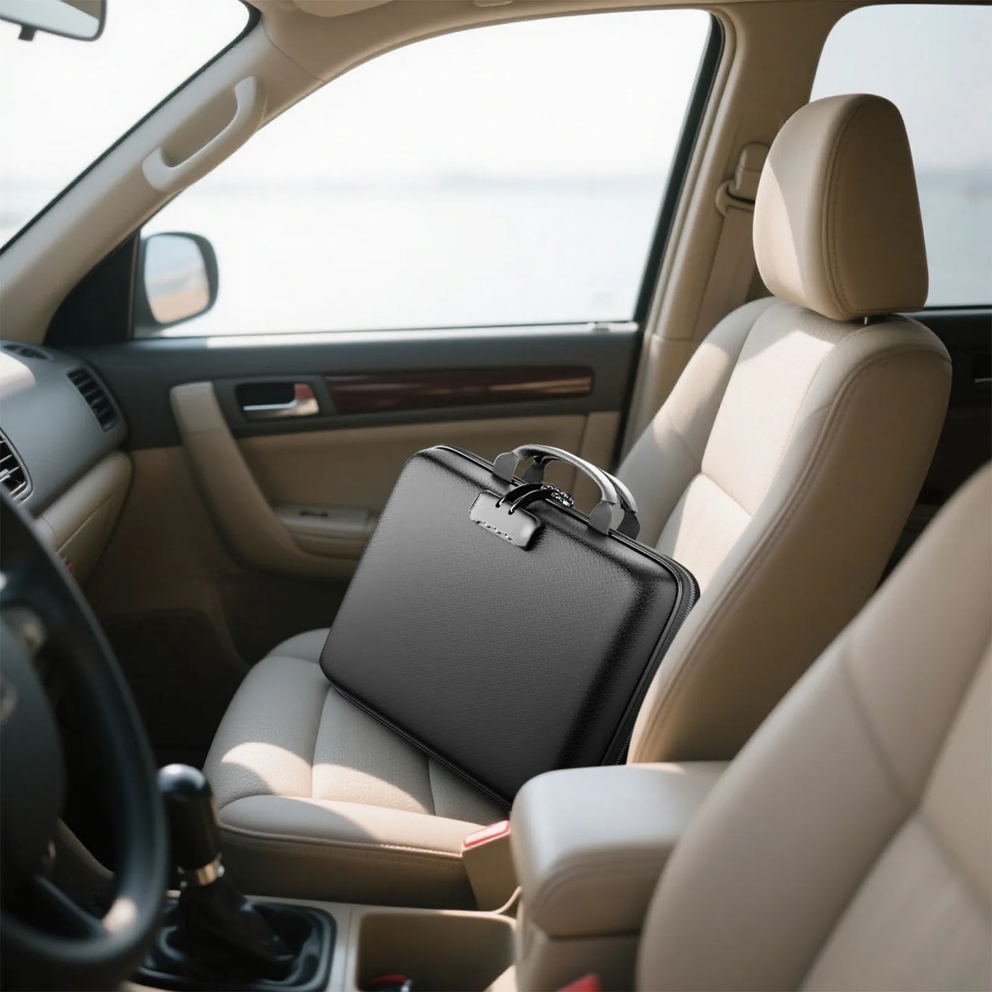 File Organizer With Lock Hard Shells Case Fireproof Box With 13 Pocket Accordion File Folder Portable Offices Travel Safe Storag - Features and Specifications