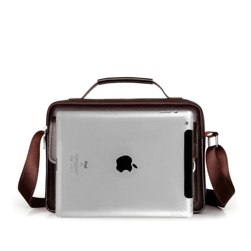 2024 New Men Shoulder Bag for 10.4" Ipad PU Leather Business
