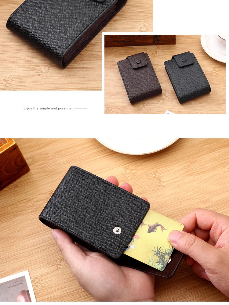 Men Credit Card Holder Leather Purse for Cards Case Wallet for