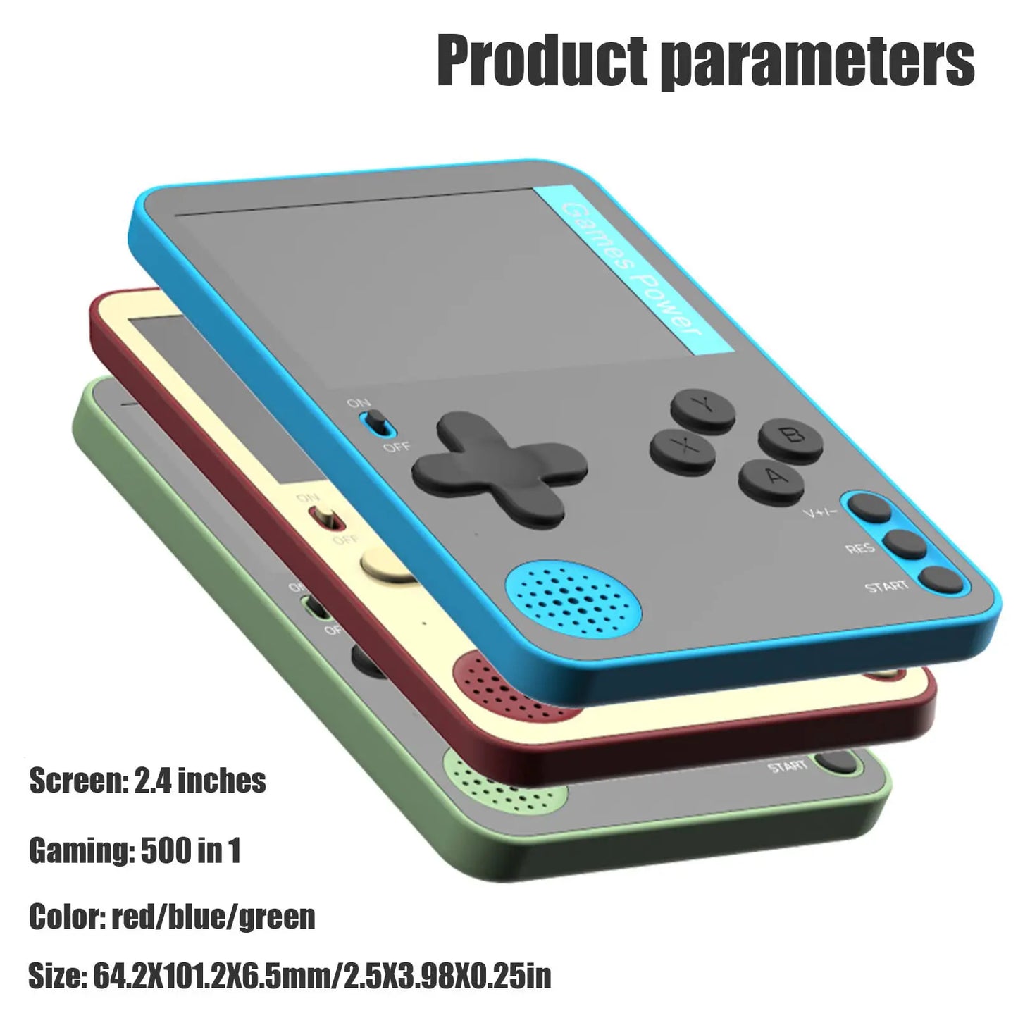 Handheld Game Console 500 Classic Games LCD Retro Video Mini Game