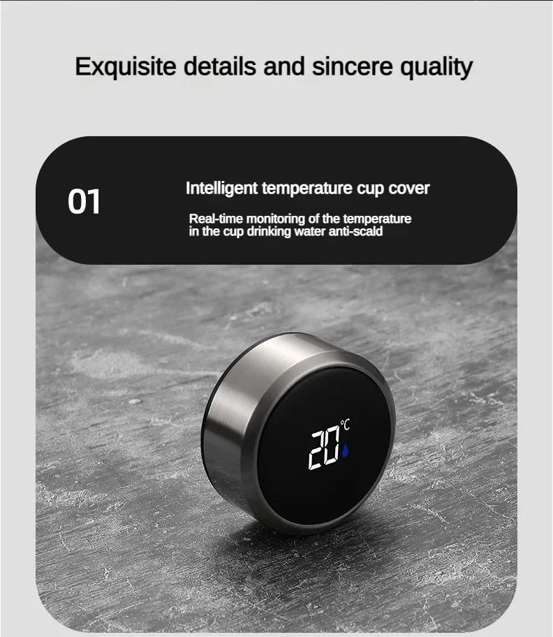 500ML-1Liter Stainless Steel Thermos Bottle with LED Temperature