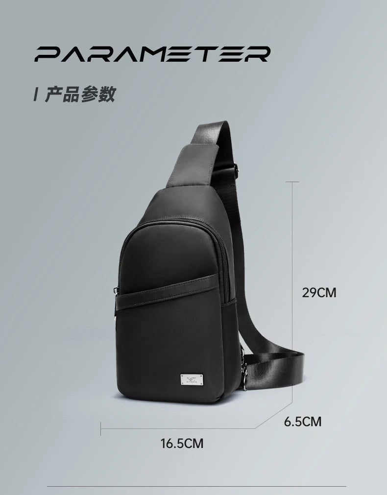 Septwolves Business Thin Printed Leather Crossbody Sling Bag Man