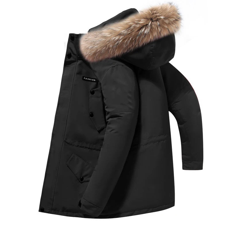 Winter Down Jacket Men -30 Degree Large Fur Collar Warm Hooded Puffer Thicken Parkas Luxury Brand Mi - Gallery image 15