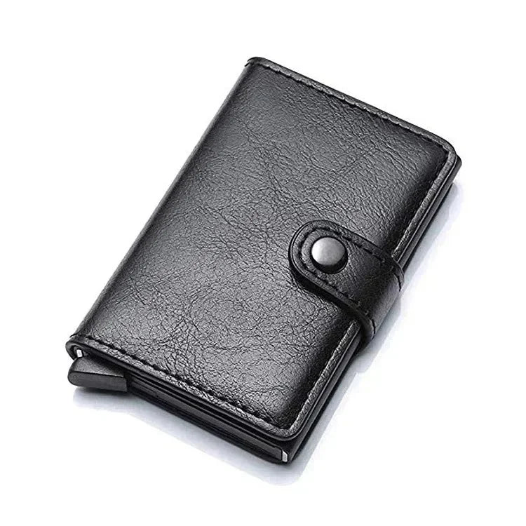 Rfid Aluminum Men Wallet Card Holder Purse Carbon Fiber Men Business