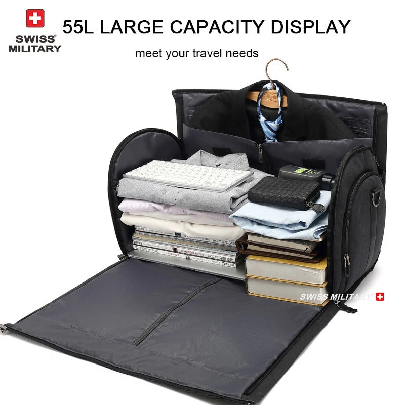 SWISS MILITARY New Men's Business Garment Bags Large Multifunctional