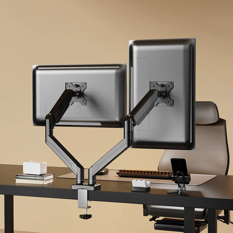 Dual Monitor Desk Mount up to 32 inches Screens Height Adjustable Monitor Stand, Heavy Duty Arm,VESA 75x75mm or 100x100mm,...