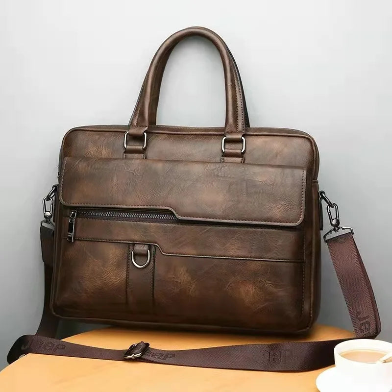 Luxury Brand Business Briefcase Men Leather Handbag For Man