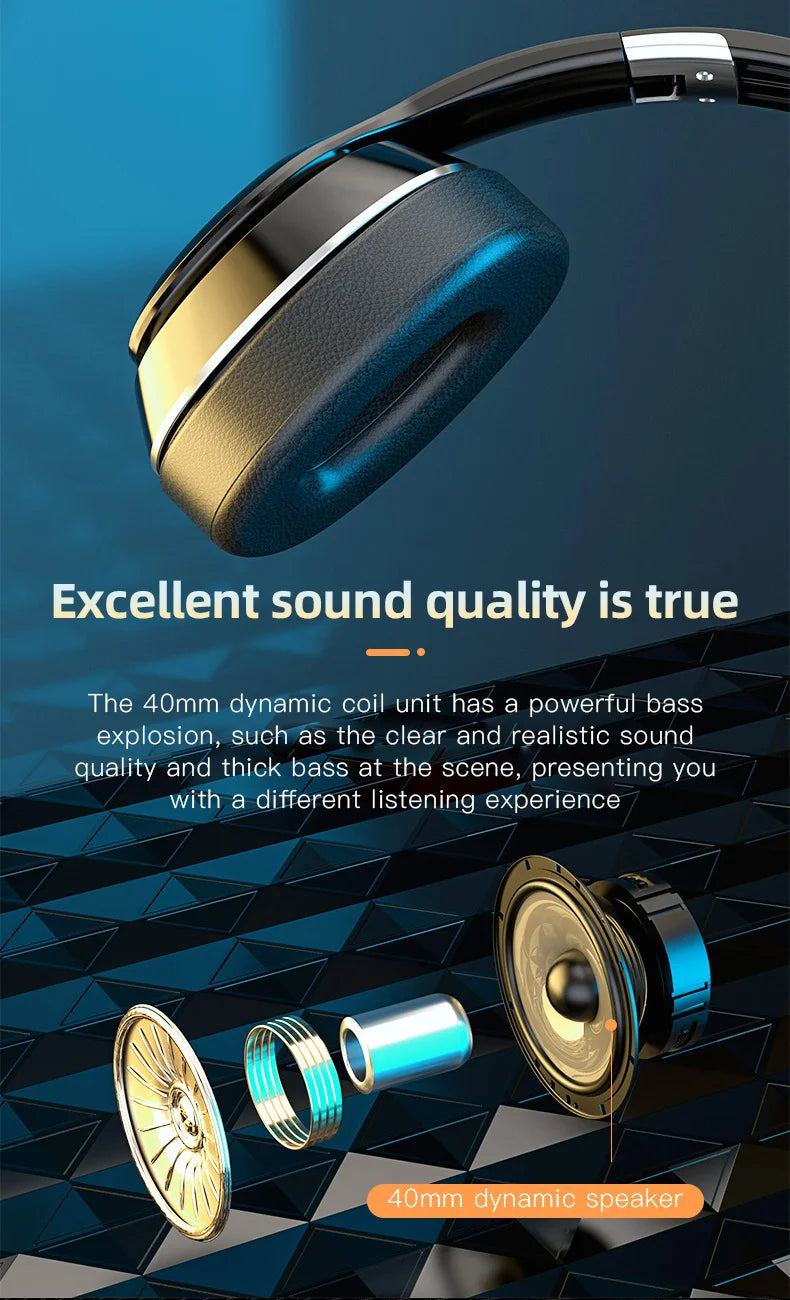 Xiaomi Wireless Headset HiFi Headphones with Mic Foldable Over Ear Bluetooth 5.0 Headphone Support T - Gallery image 9
