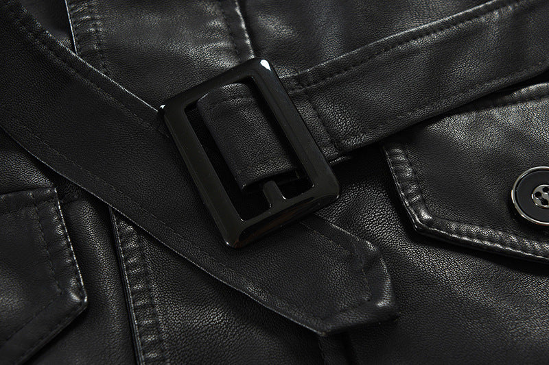 New High Quality Jacket Men's Street Windbreaker Coat Men Leather