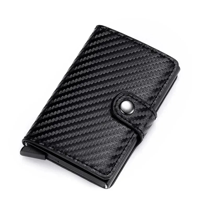 Rfid Aluminum Men Wallet Card Holder Purse Carbon Fiber Men Business