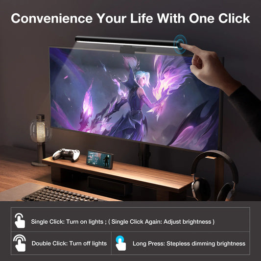 BM-RS1 Computer Monitor Lamp, Screen Monitor Light Bar for Eye Caring, - Front View