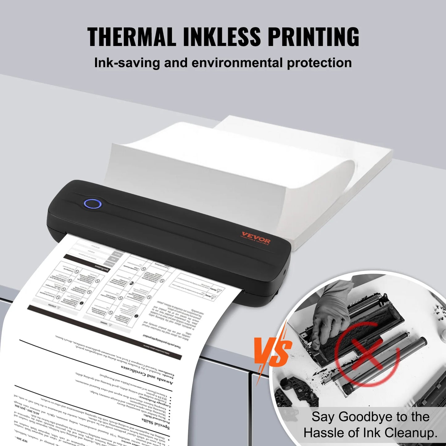 Portable Thermal Printer A4 - Bluetooth Inkless 2600mAh - Usage Example