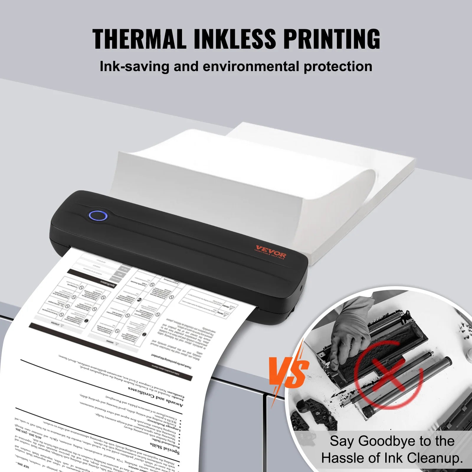 Portable Thermal Printer A4 - Bluetooth Inkless 2600mAh - Usage Example