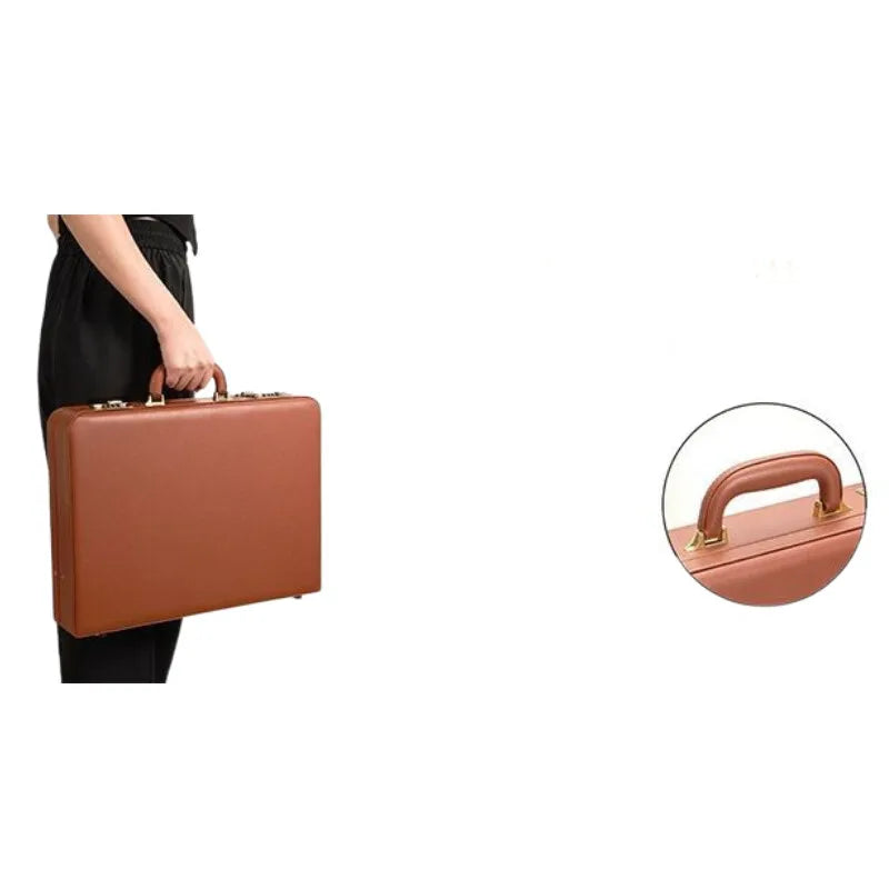 Professional PU Leather Business Briefcase Multifunctional Laptop Bag with Multiple Compartments, Document Organizer for Office - Features and Specifications