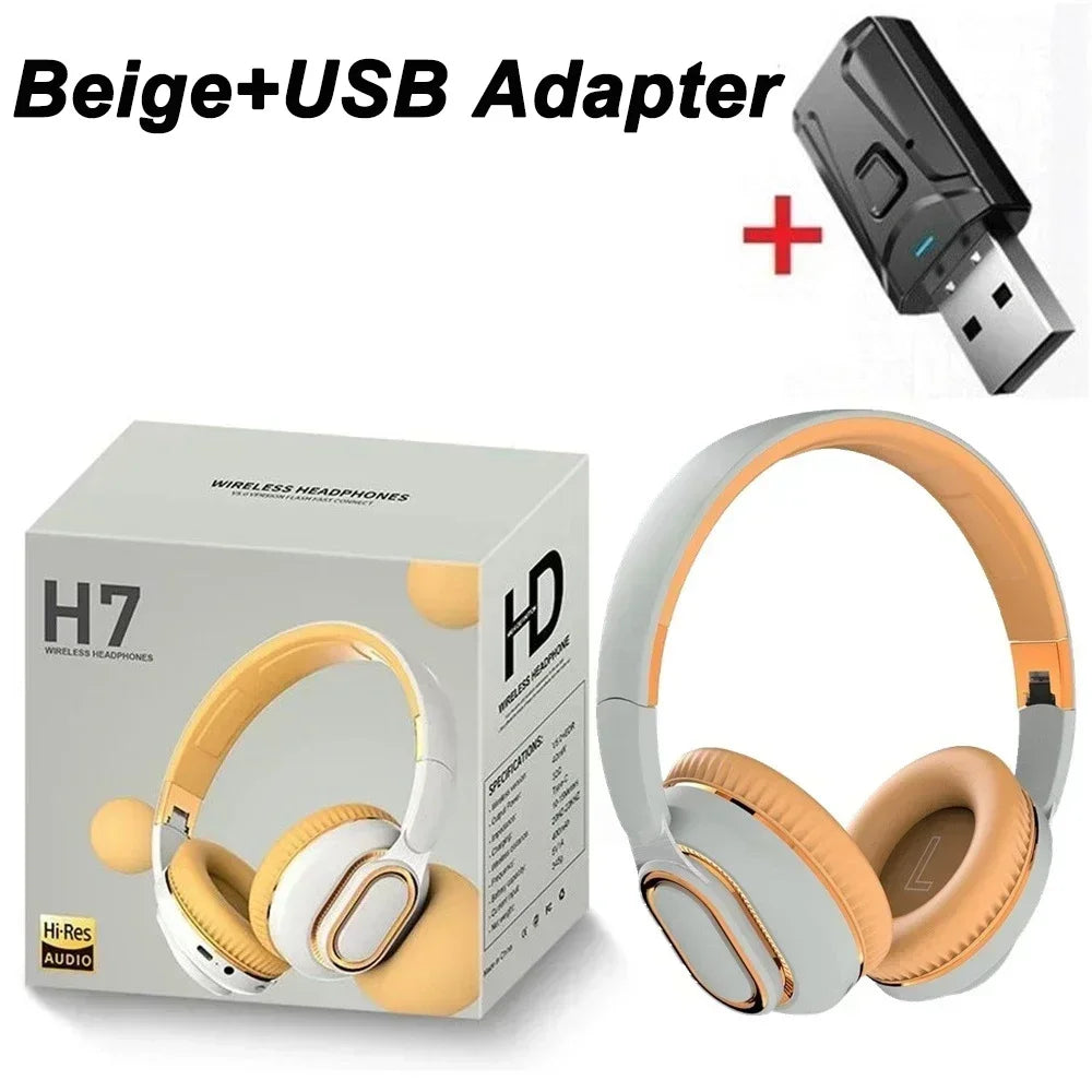 H7 Tv Bluetooth Headphone Wireless Headphone With USB Adaptor Headset Noise Cancelling Stereo Bass E - Gallery image 25