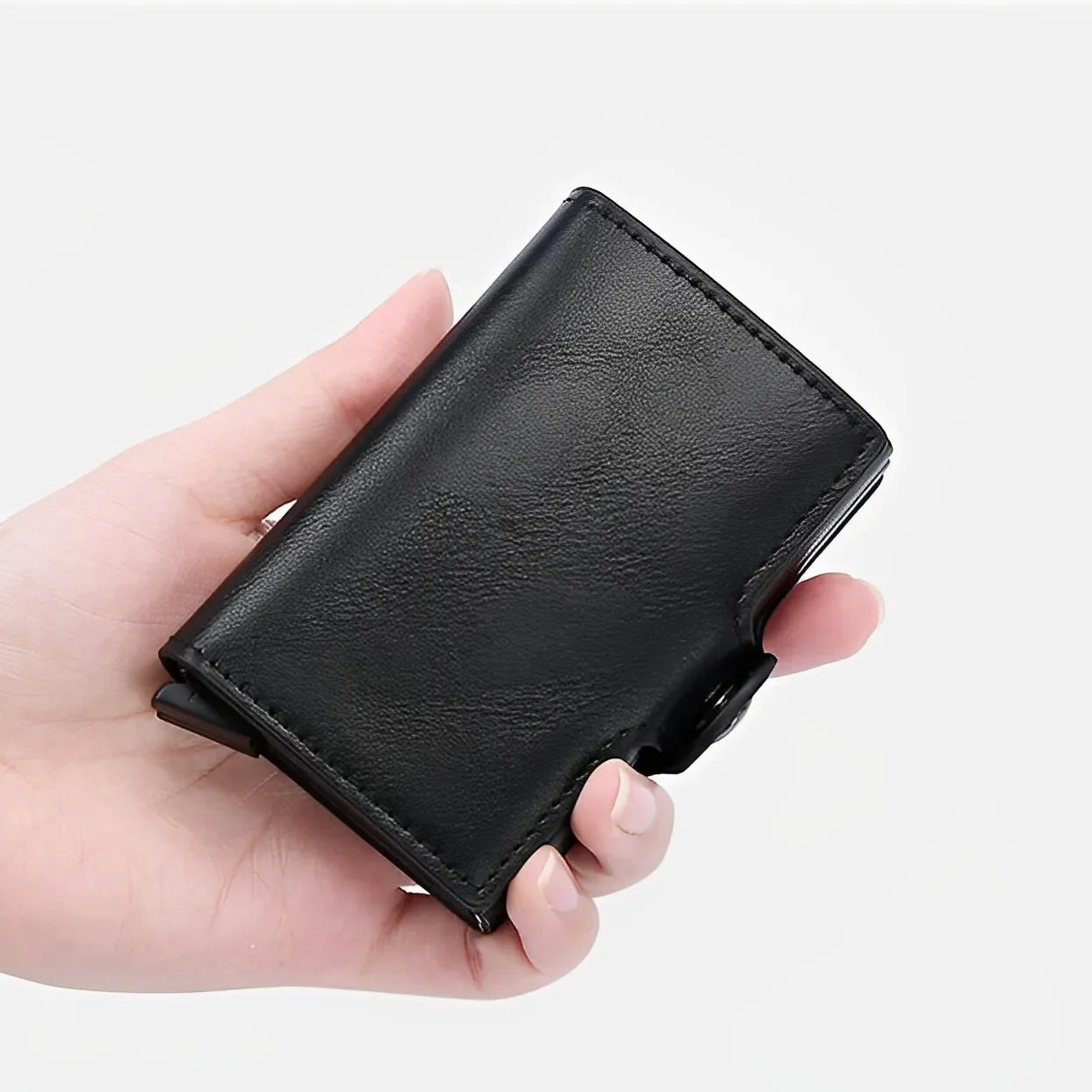 Double Layer Anti-Theft Card Case with RFID Blocking - Carbon Fiber