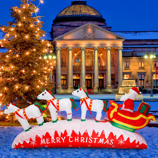 4 Inflatable Christmas Decorations Outdoor Garden Courtyard Decoration - Front View