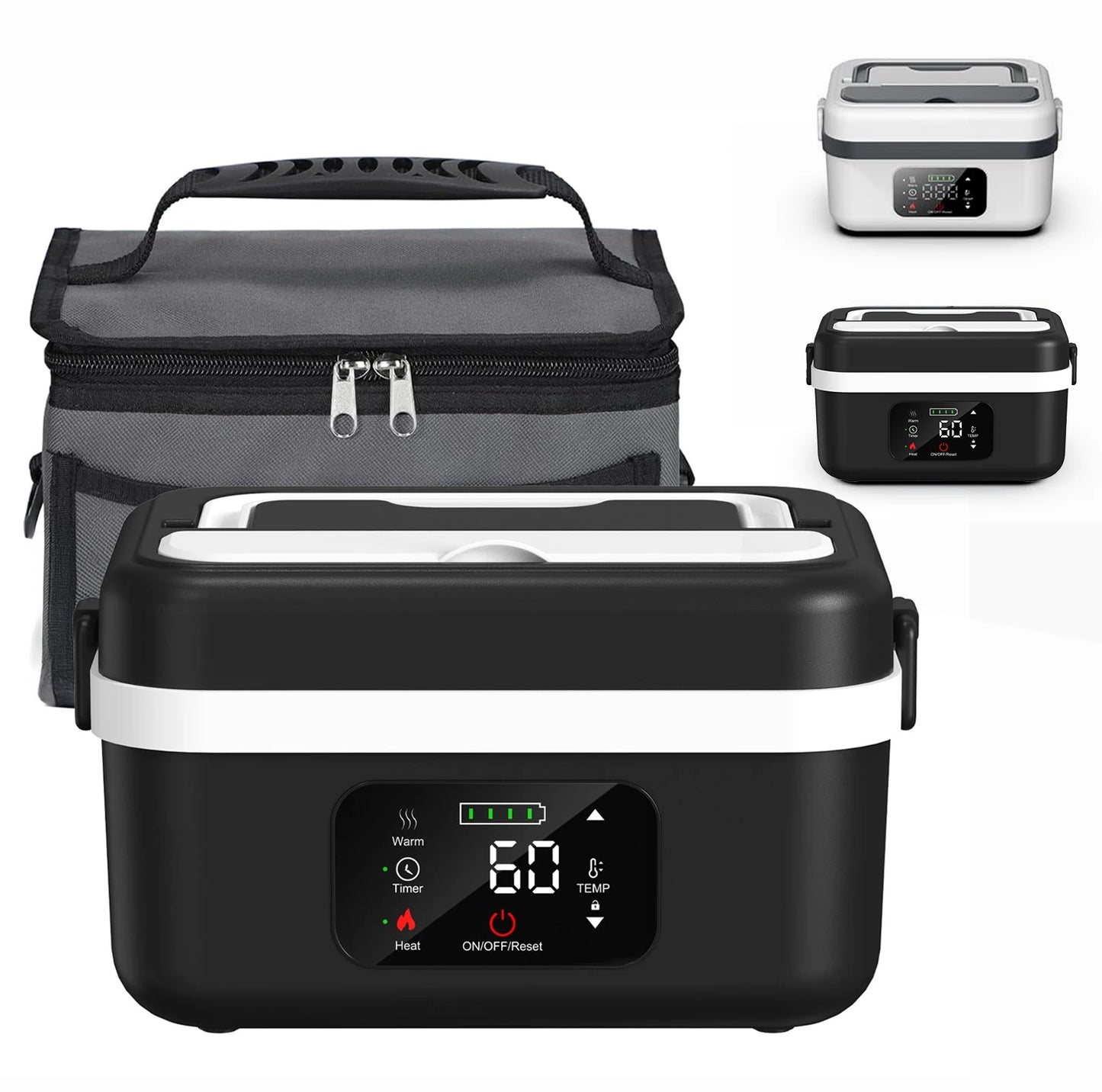 Wireless Electric Insulated Lunch Box - Built-in 8000mAh Battery,