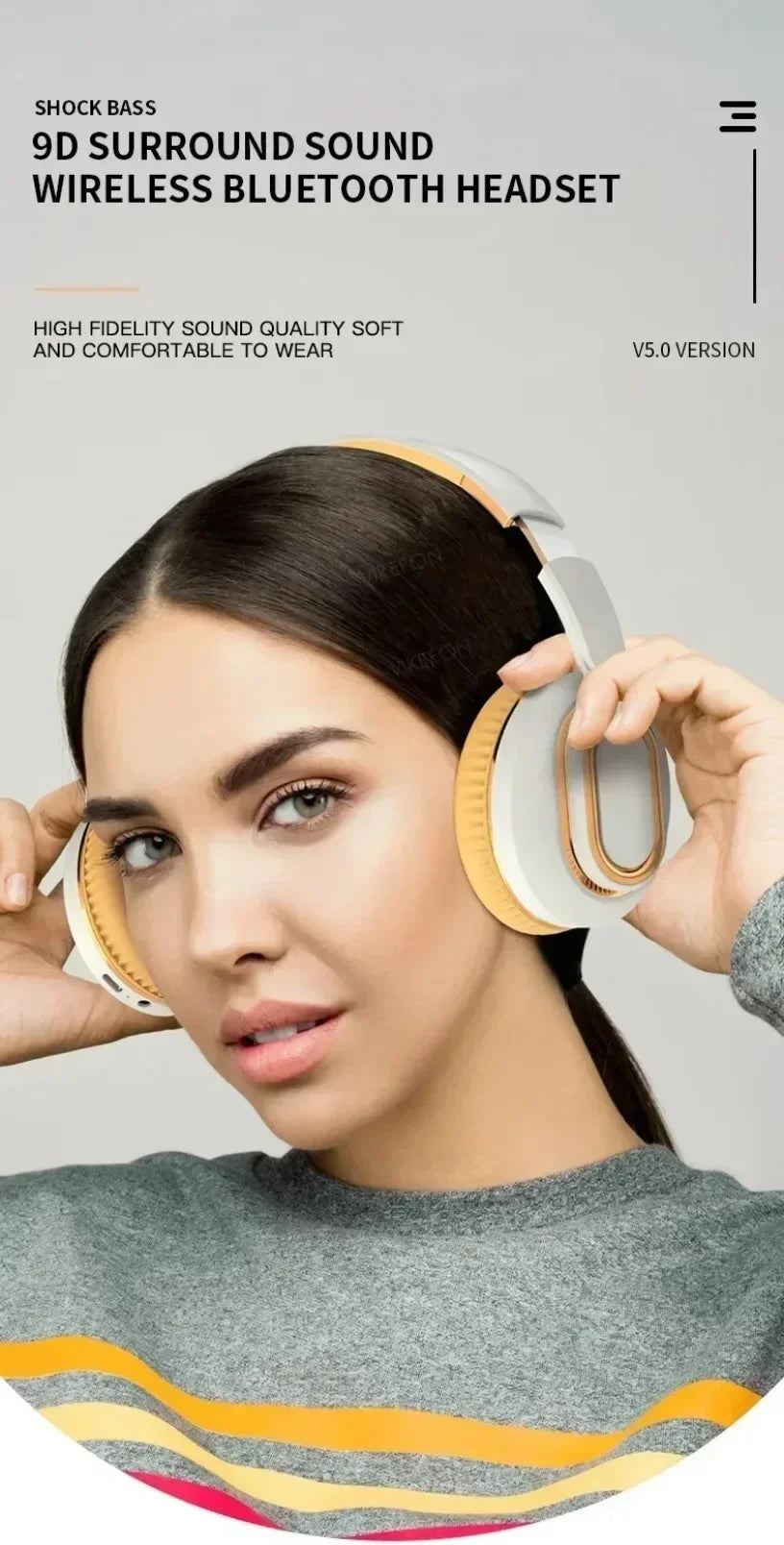 H7 Tv Bluetooth Headphone Wireless Headphone With USB Adaptor Headset Noise Cancelling Stereo Bass E - Gallery image 9