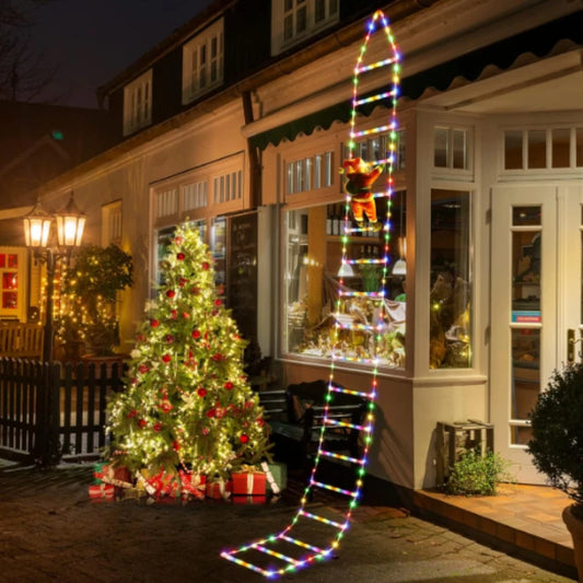 Christmas LED Santa Claus Climbing Ladder Light USB Plug 8 Flashing Mo - Main View