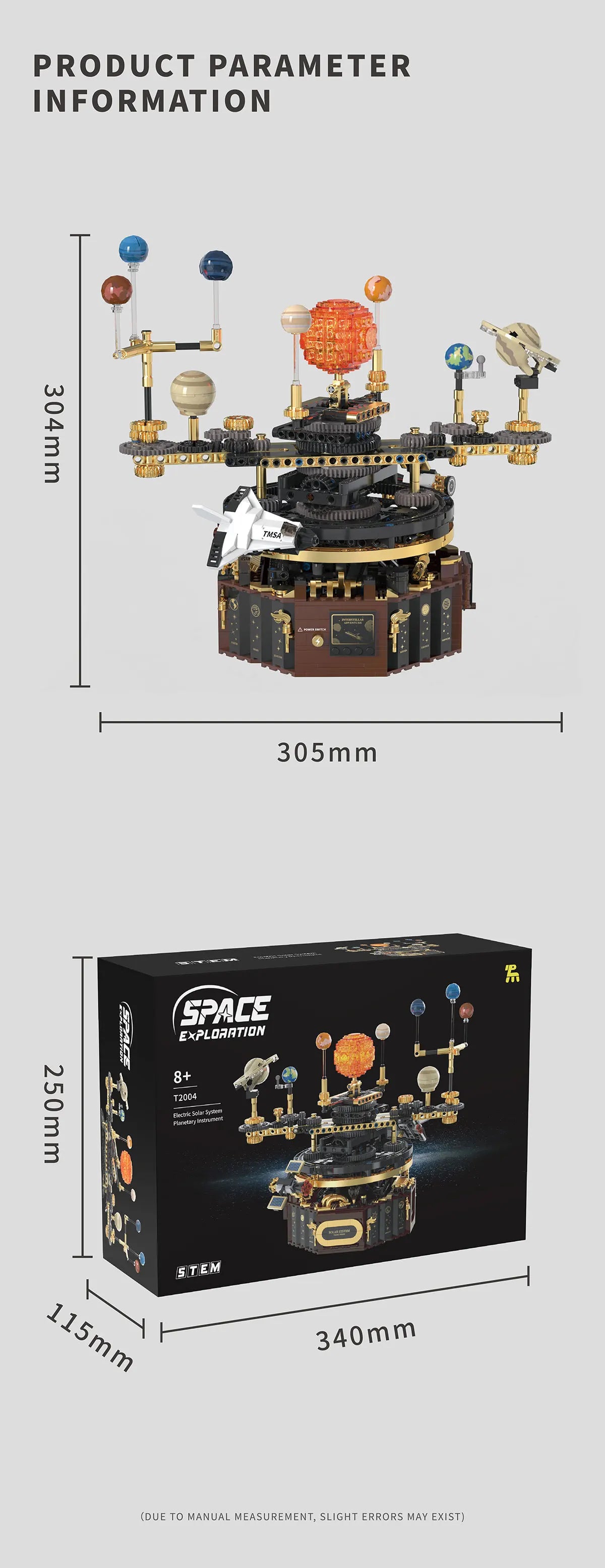 STEM Electric Rotating Universe Electric Solar System Light Building Blocks Sun Earth Model Space Sc - Gallery image 17
