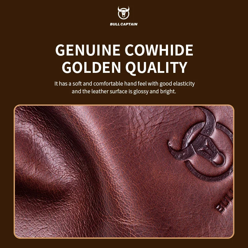 BULLCAPTAIN New Genuine Leather Men Crossbody Bag Male Briefcase