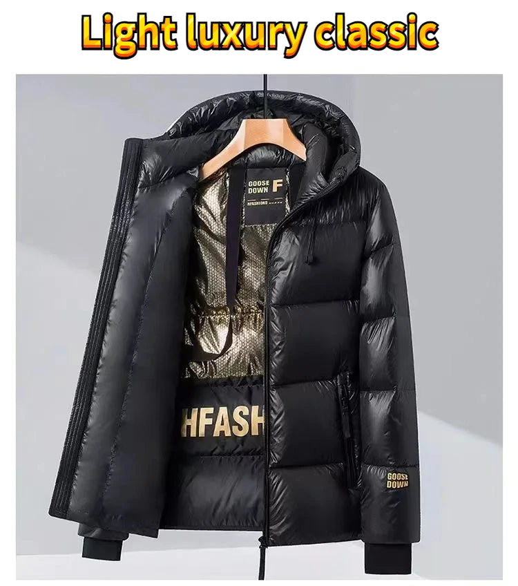 Down Jacket Men Waterproof - Luxury Hooded Goose Feather Puffer - Product Details