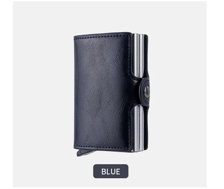 Double Layer Anti-Theft Card Case with RFID Blocking - Carbon Fiber