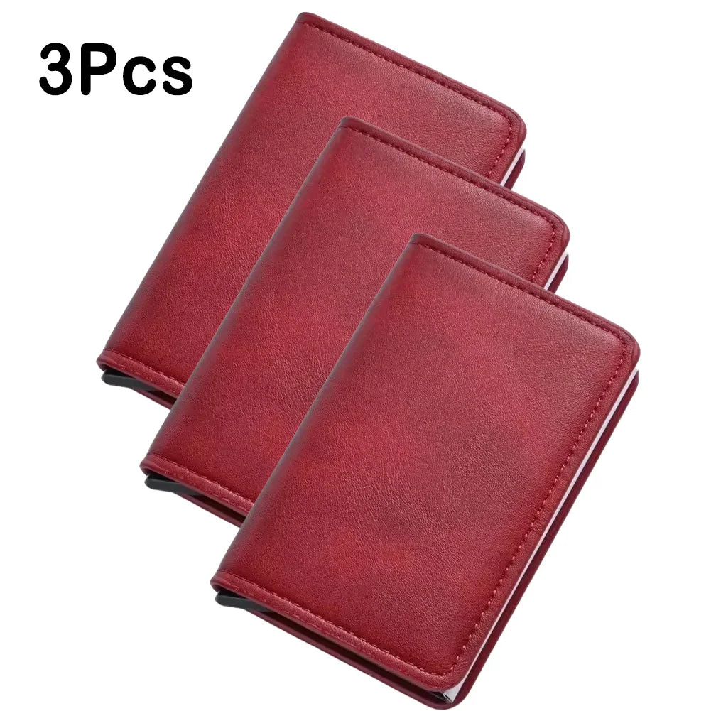 Rfid Aluminum Men Wallet Card Holder Purse Carbon Fiber Men Business