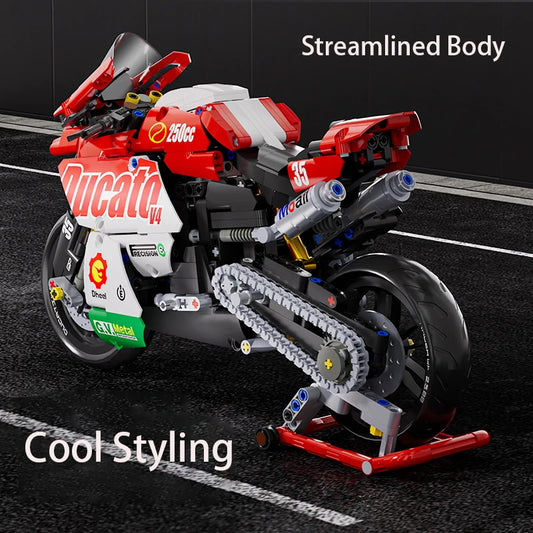 Technical V4 Motorcycle Building Blocks Set Famous Super Motorbike Model Kit Racing Bricks Kids Asse - Product details