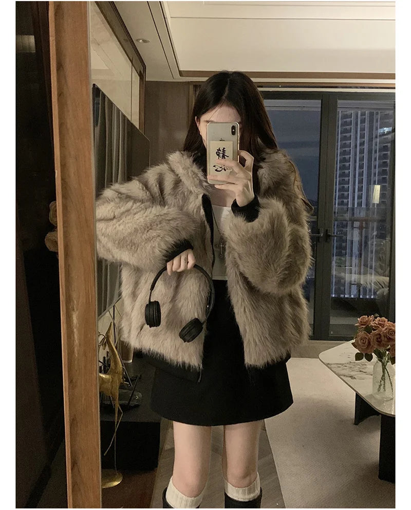 Double Sided Winter Coat Women Clothing Imitation Mink Fur Fur Hooded Cotton Jacket Female Warm Cott - Gallery image 9