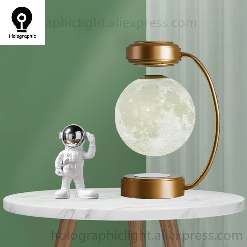 Magnetic Levitating 3D Moon Lamp LED Night Light Rotating Wi...