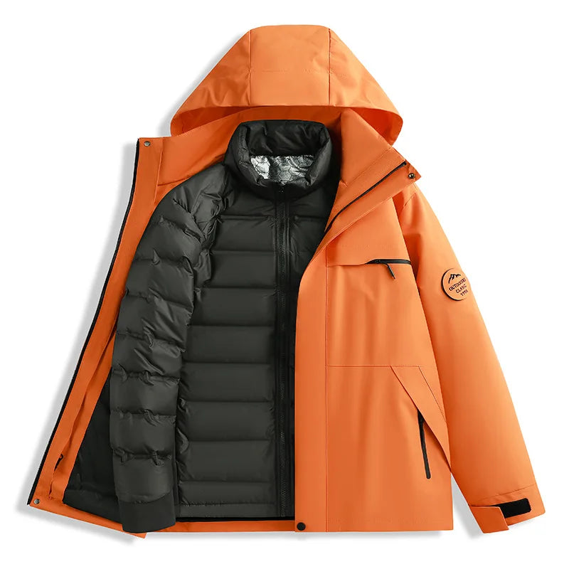 Neutral New Down Jacket 3-in-1 Adventure Thickened Warm Windbreaker Casual Travel Cold Protection Au - Gallery image 17