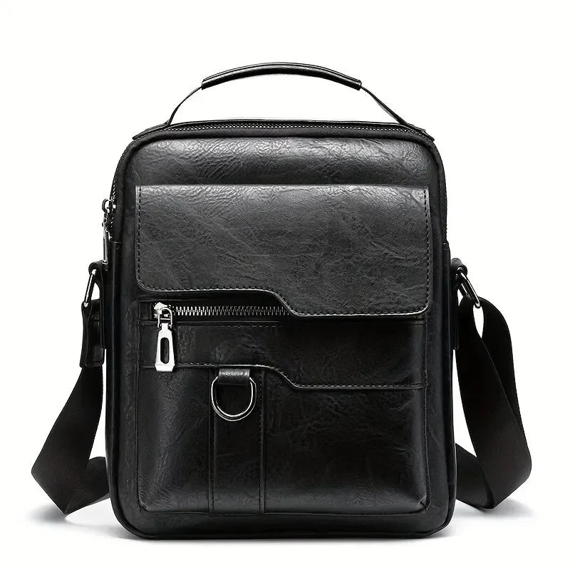 Men's Crossbody Bags Business Flap Male Solid Messenger Bag Travel
