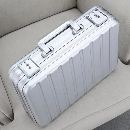 13”15 Inch New Aluminum Briefcase Toolbox Laptop case Business Box With Lock