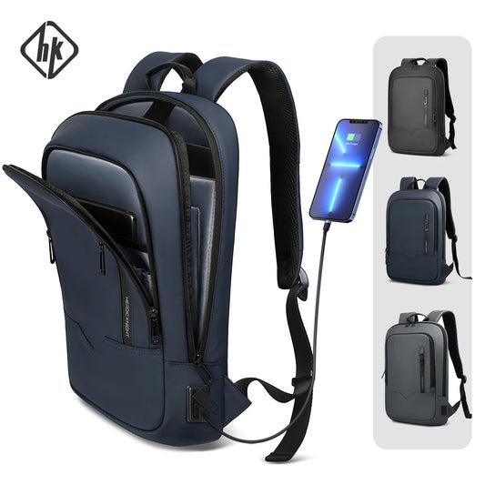 HK Slim Backpack For Men 15.6 Inch Laptop Bags Waterproof Minimalist Business Ba - Main View