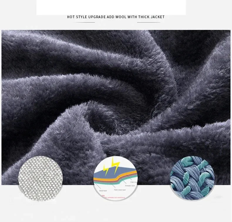 Puffer Jacket Men's Plush Thickened Parkas Stand Collar Jacket Men's Coat Winter Warm Thick Zipper C - Gallery image 13