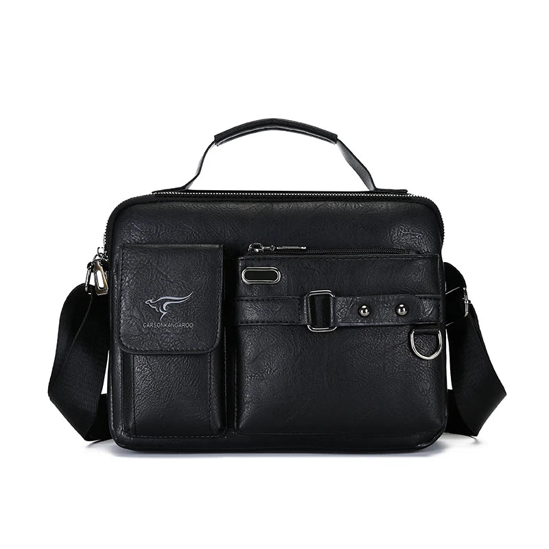 Fashion Men's Shoulder Bag PU Leather Handbag Business Briefcase
