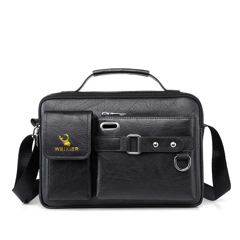 2024 New Men Shoulder Bag for 10.4" Ipad PU Leather Business