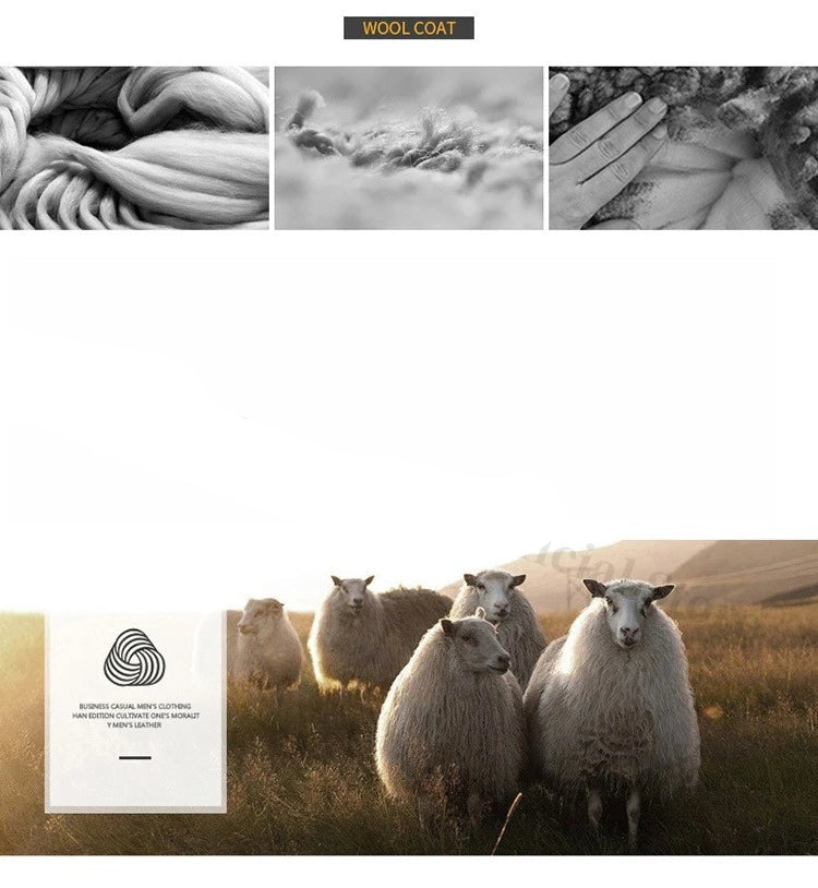 COMXZ Men Wool Blends Coat Removable Liner Luxury High End Business Outdoor Golf Coat Office Warm Go - Gallery image 16