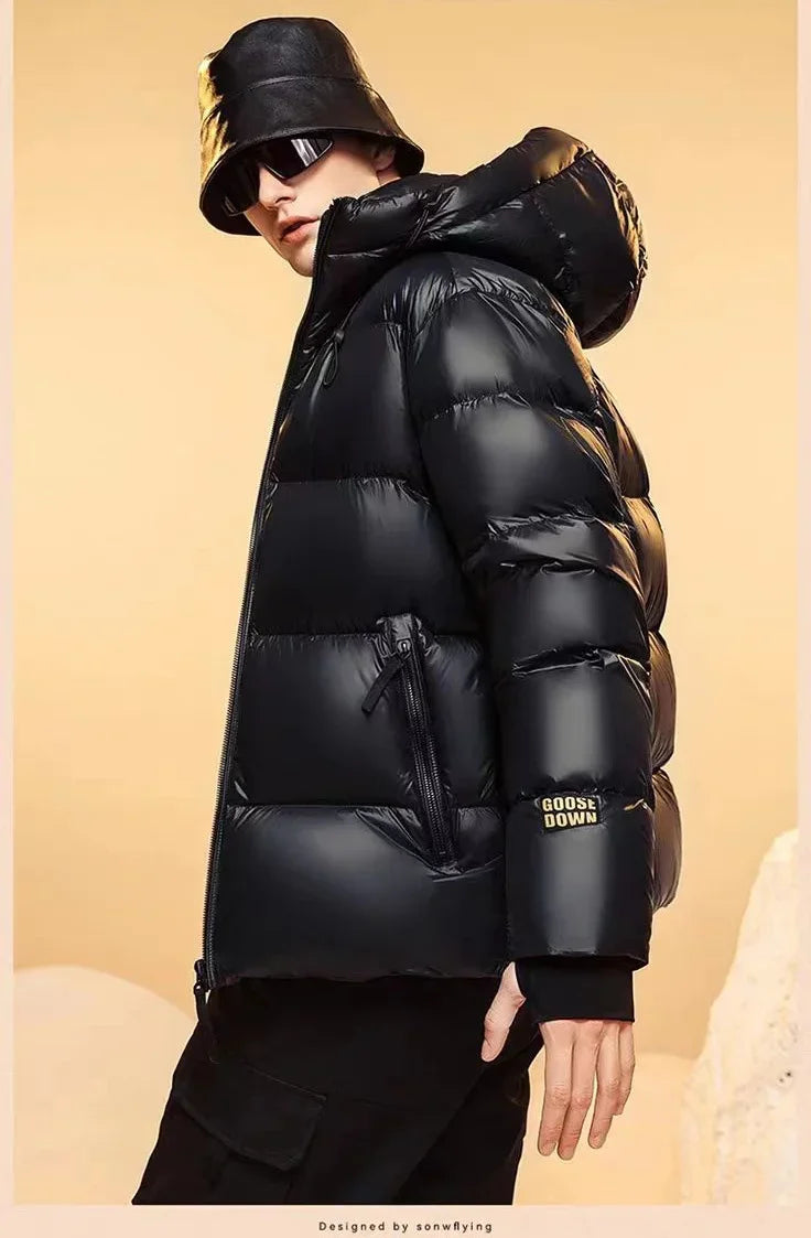 Down Jacket Men Waterproof - Luxury Hooded Goose Feather Puffer - Product Details