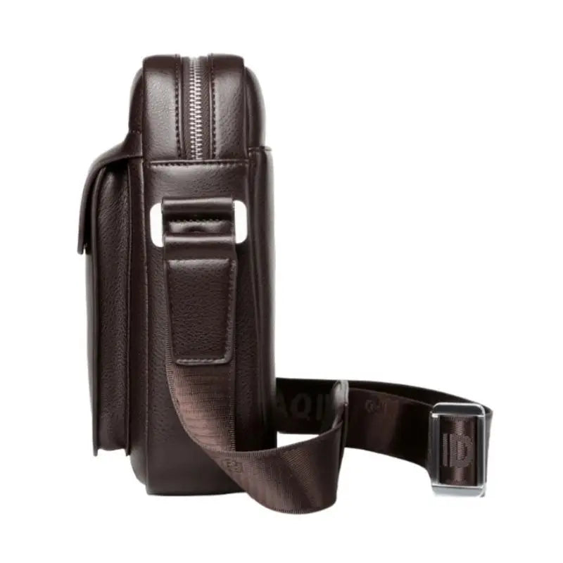 PU Leather Crossbody Bag for Men - Square Sling Shoulder Bag with