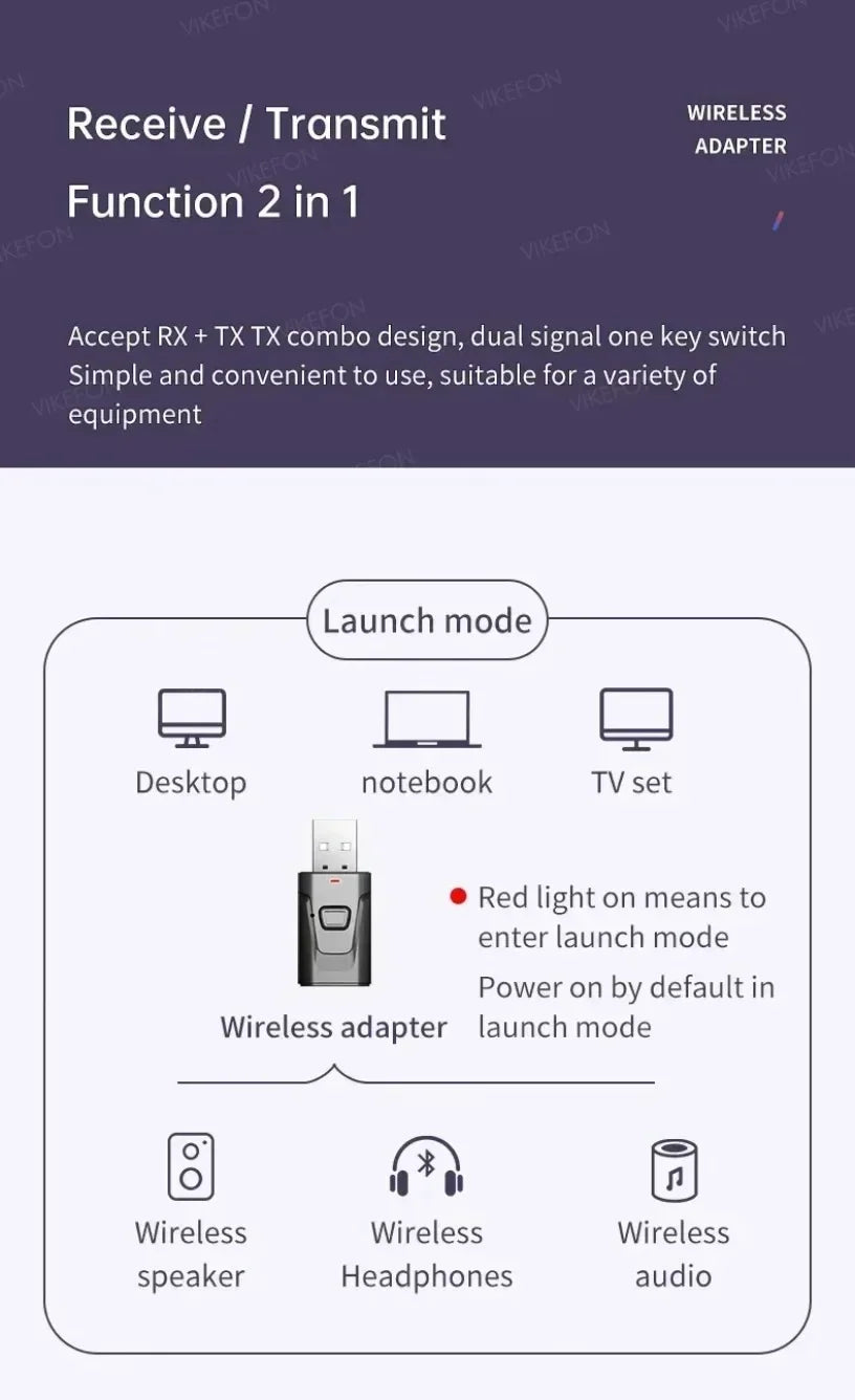 H7 Tv Bluetooth Headphone Wireless Headphone With USB Adaptor Headset Noise Cancelling Stereo Bass E - Gallery image 17