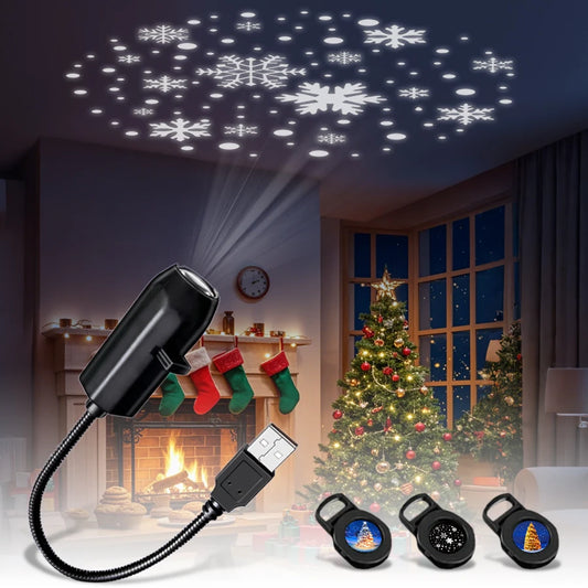 Christmas Halloween Led Projection Lamp Pumpkin Night Light Ceiling Wa - Main View