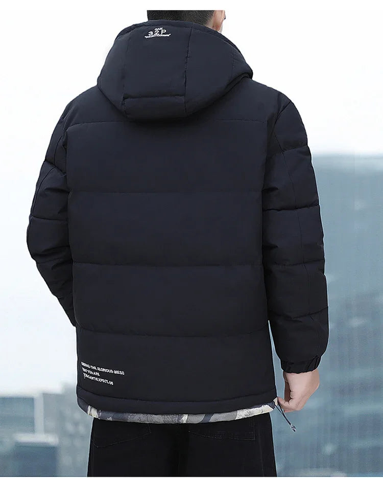 2025 Autumn Winter Loose Youth Cotton Padded Jacket Men Solid Color Parkas Winter Puffer Jackets Mal - Gallery image 12