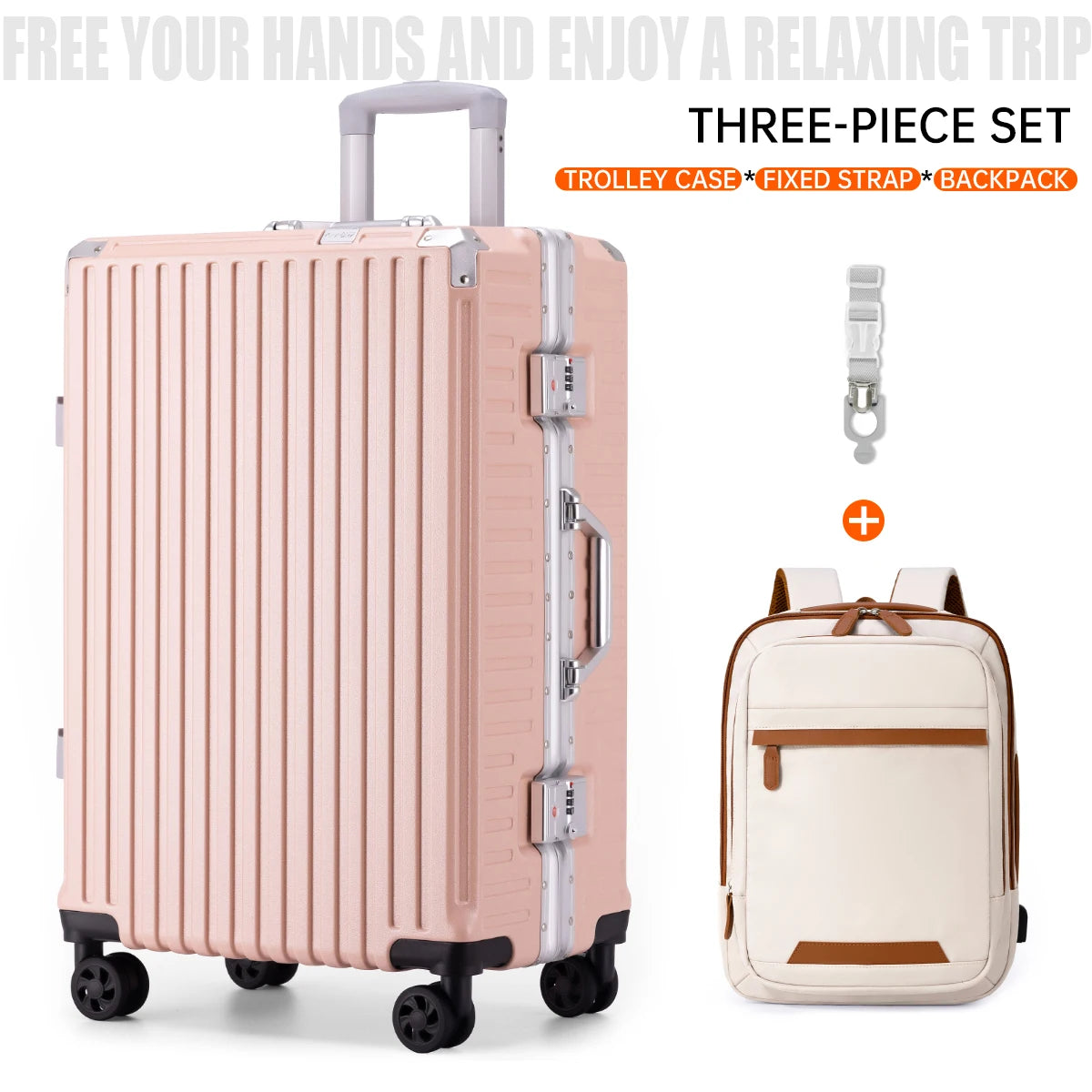 Trolley Luggage 20 24 26 28 Inch Aluminum Frame Rolling Luggage Case USB Travel Suitcase on Wheels C - Gallery image 13