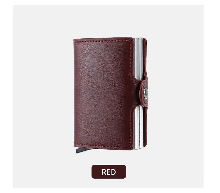 Double Layer Anti-Theft Card Case with RFID Blocking - Carbon Fiber